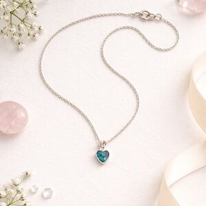 Sterling Silver Turquoise Heart Pendant